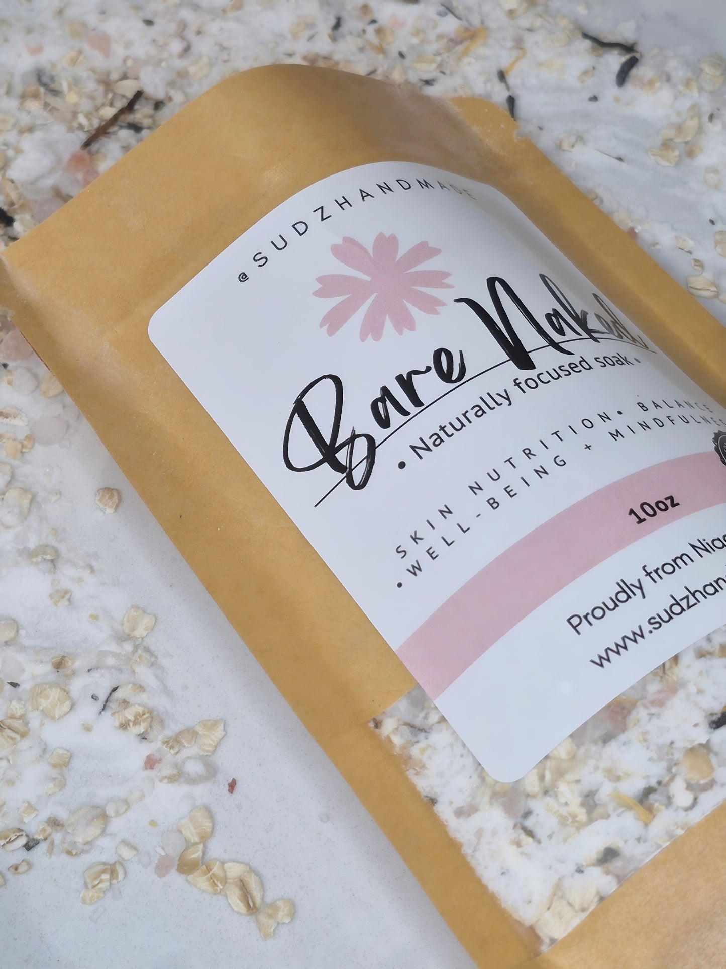 Bare Naked Soak – Fragrance-Free Bath Soak for Sensitive & Eczema-Prone Skin
