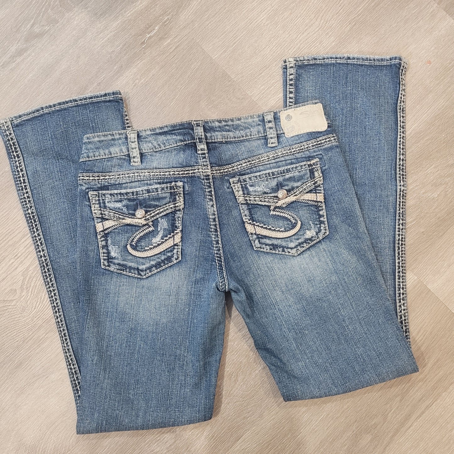 Silver Aiko Jeans NWOT 30/33