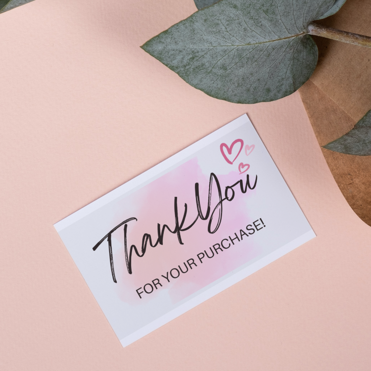 Thank You Card / Small Business Card Design- Customizable Instant Download
