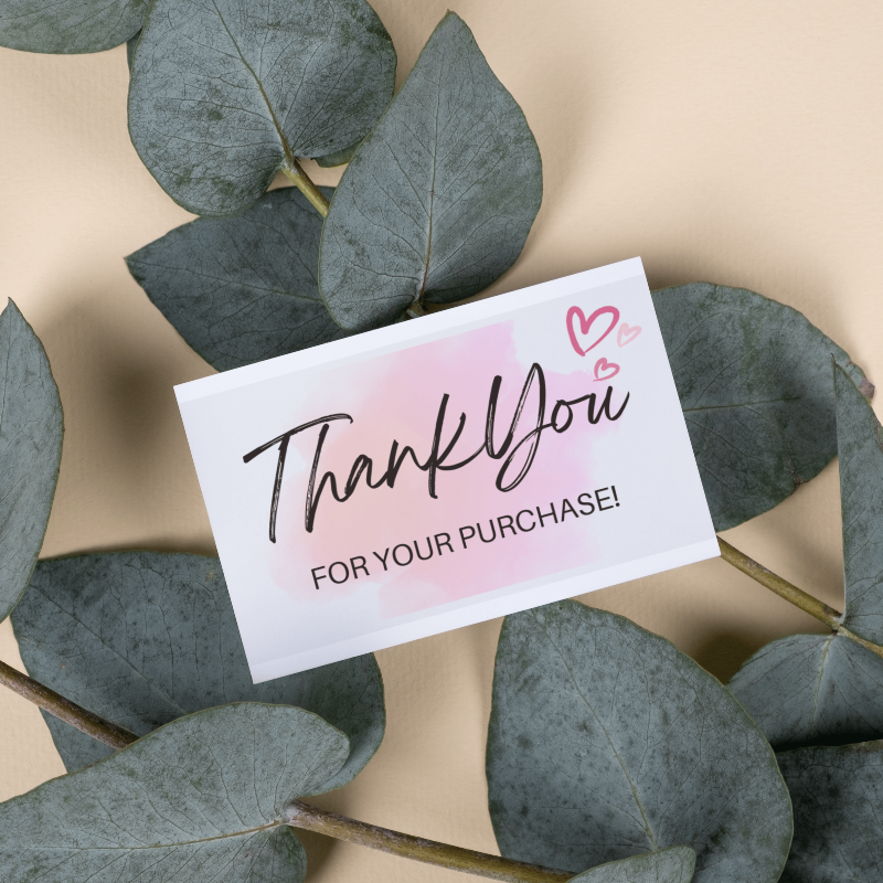 Small Business Thank You Card Editable Digital Download Template